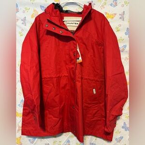 Hunter Women’s Water Resistant Cotton Smock Jacket Red Size XXL NWT